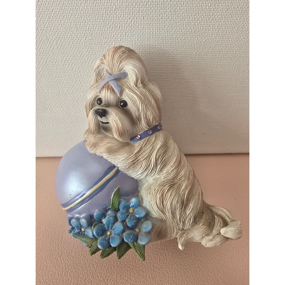 Pretty in Purple Shih Tzu Collection "Friends Always Care" Figurine